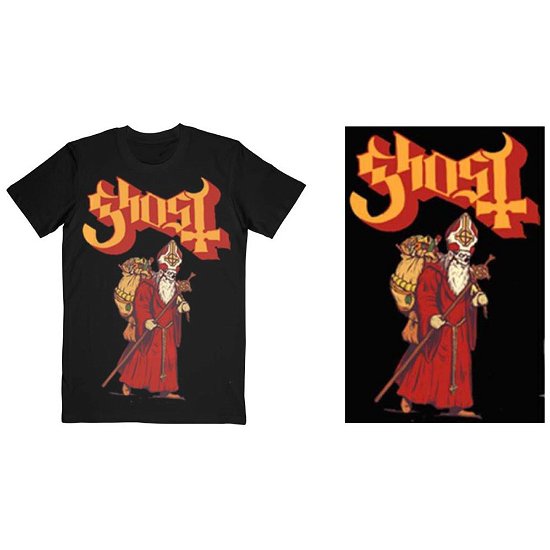 Cover for Ghost · Ghost Unisex T-Shirt: Greetings From Papa Noel (T-shirt) [size S] [Black - Unisex edition]