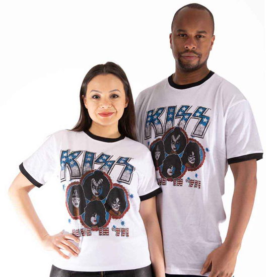 KISS Unisex Ringer T-Shirt: Alive in '77 - Kiss - Merchandise -  - 5056561053653 - October 7, 2022