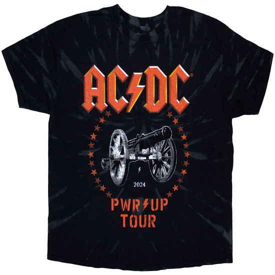 Cover for AC/DC · AC/DC Unisex T-Shirt: PWR-UP Tour '24 Cannon (Black) (Ex-Tour) (T-shirt) [size S] (2024)