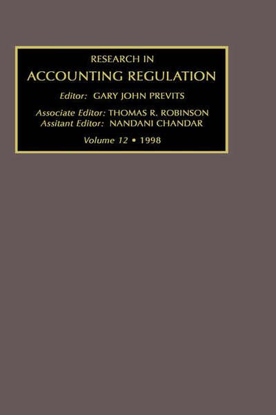 Cover for Epstein · Research in Accounting Regulation - Research in Accounting Regulation S. (Hardcover bog) (1997)