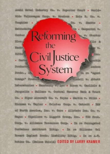 Cover for Larry Kramer · Reforming the Civil Justice System (Hardcover Book) (1996)