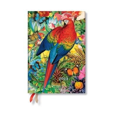 Tropical Garden (Nature Montages) Midi Vertical 12-month Dayplanner 2024 (Elastic Band Closure) - Nature Montages - Paperblanks - Boeken - Paperblanks - 9781439704653 - 2023