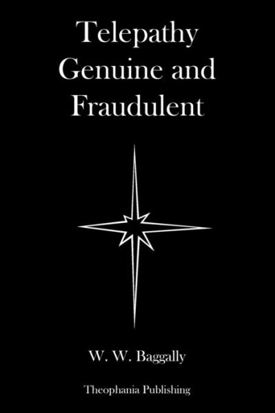 Cover for W W Baggally · Telepathy Genuine and Fraudulent (Paperback Book) (2012)