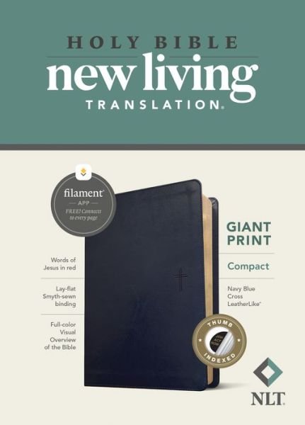 Cover for Tyndale · NLT Compact Giant Print Bible, Filament Enabled Edition (Red (Læderbog) (2022)