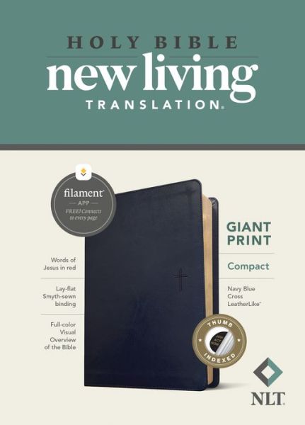 NLT Compact Giant Print Bible, Filament Enabled Edition (Red - Tyndale - Książki - Tyndale House Publishers - 9781496460653 - 5 kwietnia 2022