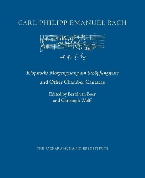 Cover for Carl Philipp Emanuel Bach · Klopstocks Morgengesang Am Schopfungsfeste and Other Chamber Cantatas (Paperback Bog) (2014)