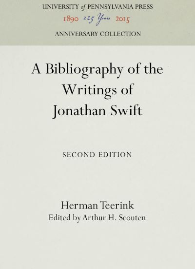 Cover for Herman Teerink · A Bibliography of the Writings of Jonathan Swift (Hardcover Book) (1963)