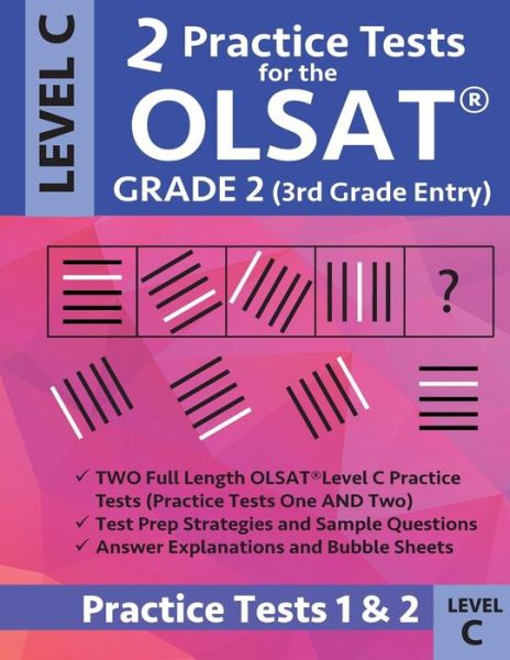 Cover for Origins Publications · 2 Practice Tests for the Olsat Grade 2 (3rd Grade Entry) Level C (Paperback Book) (2019)