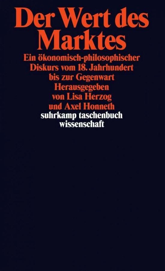 Cover for Herzog, Lisa; Honneth, Axel · Suhrk.TB.Wi.2065 Der Wert des Marktes (Book)