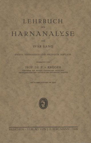 Cover for Ivar Bang · Lehrbuch Der Harnanalyse (Paperback Book) [1926 edition] (1926)