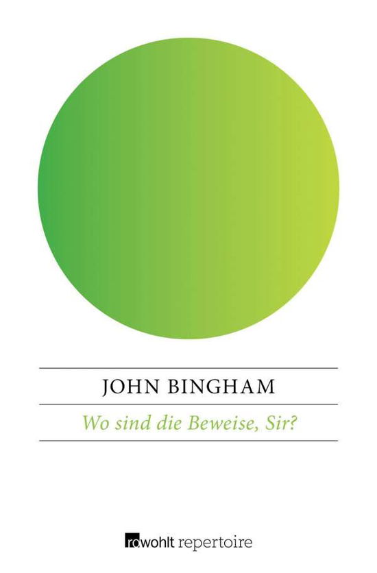 Cover for Bingham · Wo sind die Beweise, Sir? (Buch)