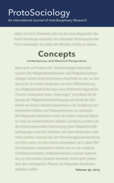 Cover for Gerhard Preyer · Concepts: Contemporary and Historical Perspectives (Taschenbuch) (2015)