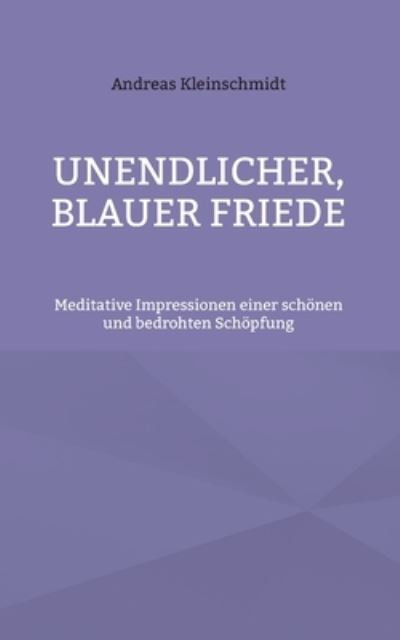 Cover for Andreas Kleinschmidt · Unendlicher, blauer Friede (Paperback Book) (2022)