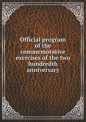 Cover for Abington · Official Program of the Commemorative Exercises of the Two Hundredth Anniversary (Paperback Book) (2013)