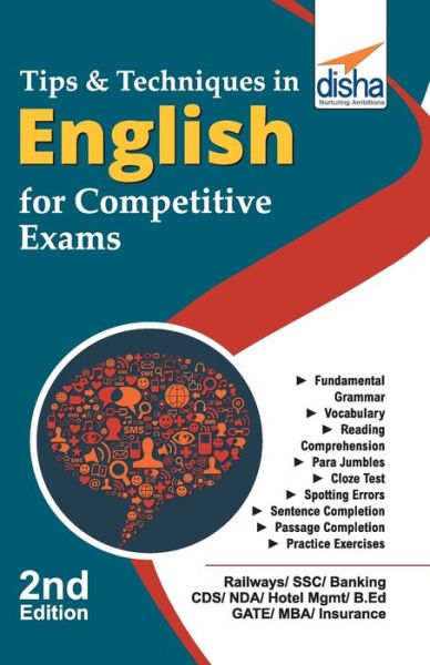 Cover for Disha Experts · Tips &amp; Techniques in English for Competitive Exams 2nd Edition (Paperback Book) (2018)