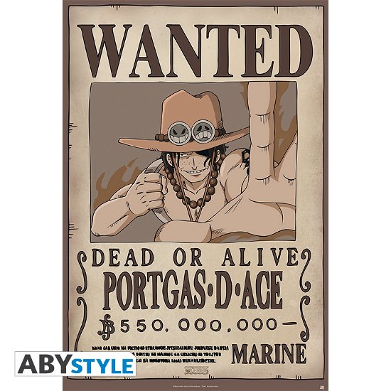 Cover for One Piece: ABYstyle · ONE PIECE - Poster 91X61 - Wanted Ace (MERCH) (2019)
