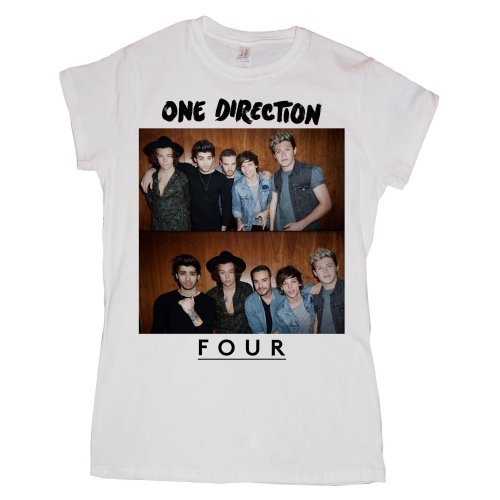 One Direction Ladies T-Shirt: Four (Skinny Fit) - One Direction - Produtos - Global - Apparel - 5055295396654 - 
