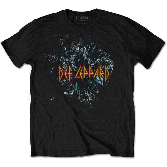 Cover for Def Leppard · Def Leppard Unisex T-Shirt: Shatter (Black) (T-shirt) [size M] [Black - Unisex edition] (2017)