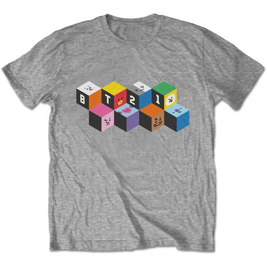 BT21 Unisex T-Shirt: Blocks - Bt21 - Merchandise -  - 5056368600654 - 