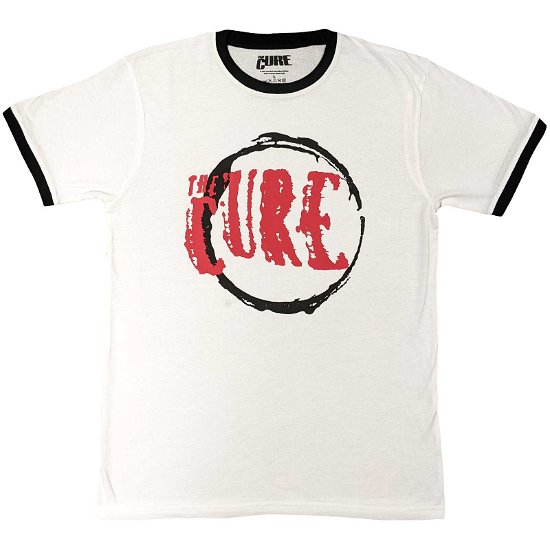 The Cure Unisex Ringer T-Shirt: Circle Logo - The Cure - Produtos -  - 5056561072654 - 