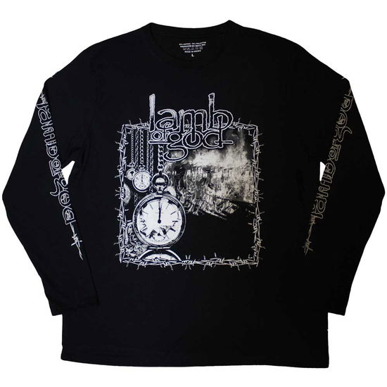 Lamb Of God Unisex Long Sleeve T-Shirt: Barbed Wire (Sleeve Print) - Lamb Of God - Produtos -  - 5056737206654 - 