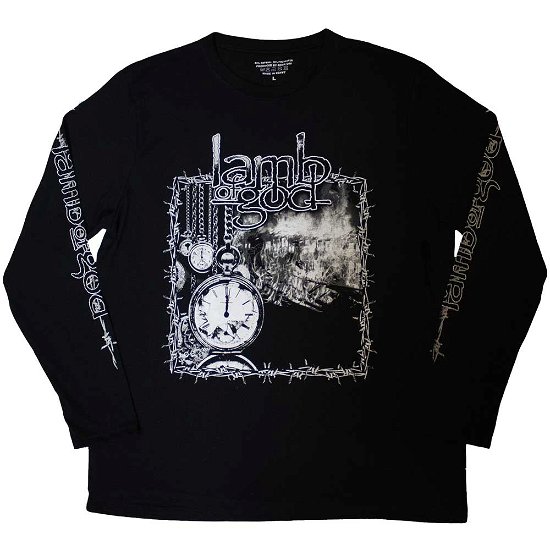 Lamb Of God Unisex Long Sleeve T-Shirt: Barbed Wire (Sleeve Print) - Lamb Of God - Merchandise -  - 5056737206654 - 