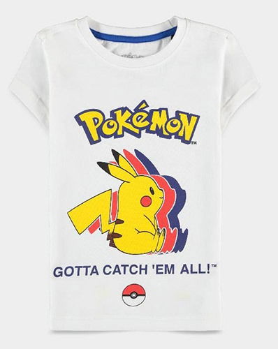 Cover for Pokemon: Pika Silhouette Girls White (t · POKEMON - Pika Silhouette - Kids T-Shirt (158/164) (Toys)