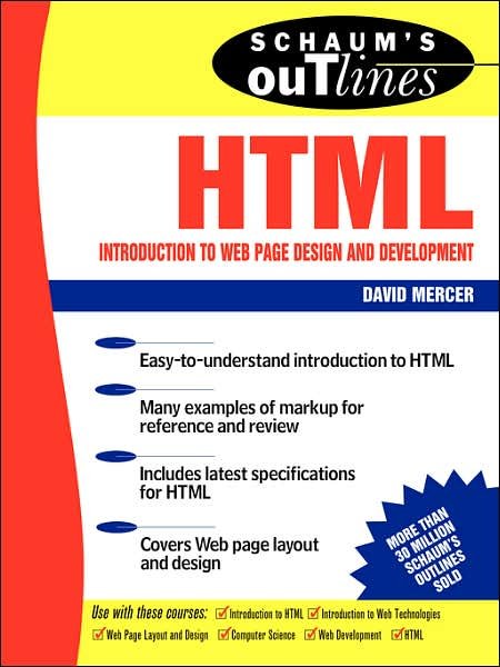 Cover for David Mercer · Schaum's Outline of Html (Pocketbok) (2001)