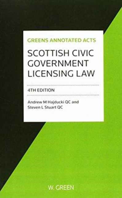 Cover for Andrew Hadjucki · Scottish Civic Government Licensing Law (Paperback Bog) (2016)