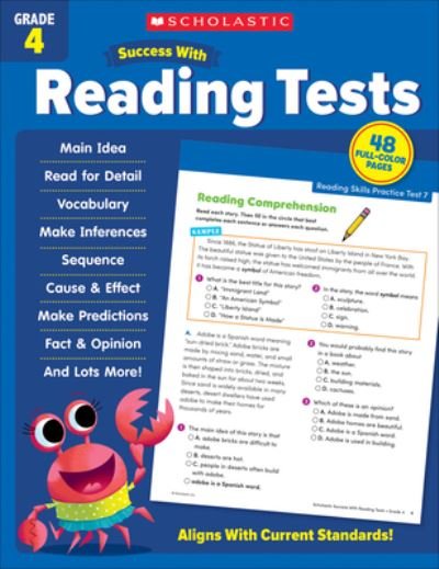 Cover for Scholastic Teaching Resources · Scholastic Success with Reading Tests Grade 4 (Paperback Book) (2022)