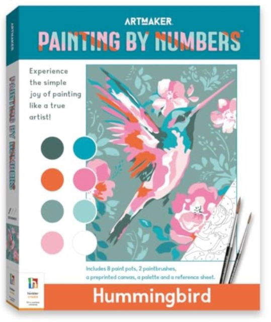 Painting by Numbers: Hummingbird - Paint by Numbers - Hinkler Pty Ltd - Bücher - Hinkler Books - 9781488952654 - 1. August 2022