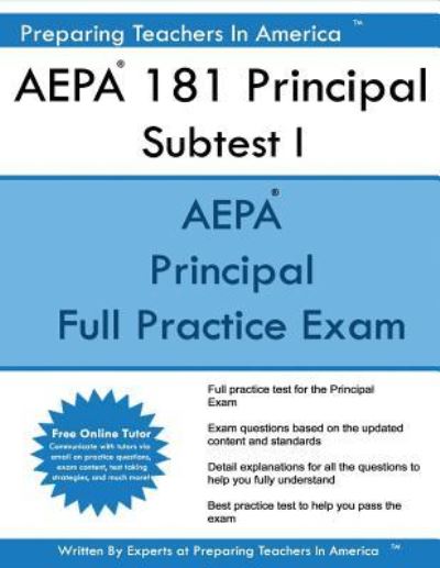 Cover for Preparing Teachers in America · AEPA 181 Principal Subtest I (Paperback Book) (2017)