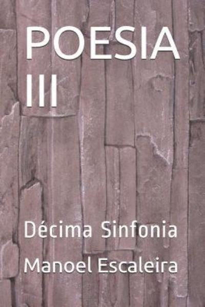 Cover for Manoel Escaleira · Poesia III (Paperback Book) (2018)
