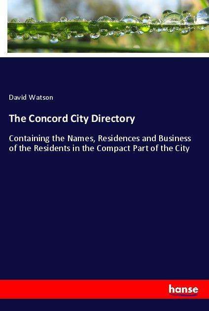 Cover for Watson · The Concord City Directory (Book)