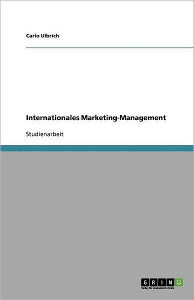 Cover for Ulbrich · Internationales Marketing-Manag (Buch) [German edition] (2011)