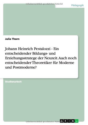 Cover for Thorn · Johann Heinrich Pestalozzi - Ein (Book) [German edition] (2011)