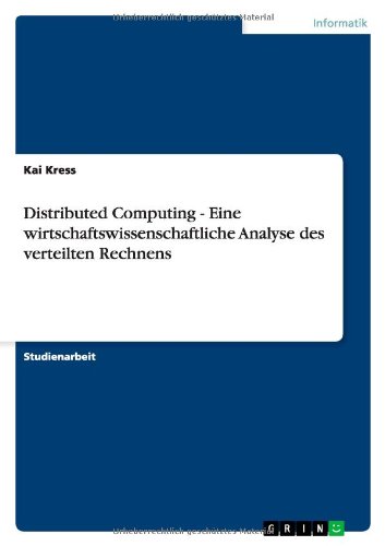 Cover for Kress · Distributed Computing - Eine wirt (Book) [German edition] (2013)