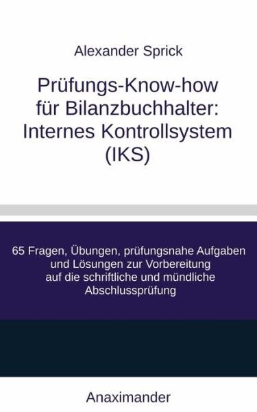 Cover for Sprick · Prüfungs-Know-how für Bilanzbuch (Buch) (2019)