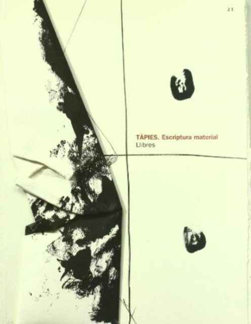 Cover for Nuria Enguita Mayo · Antoni Tapies: Material Writing (Paperback Bog) (2008)