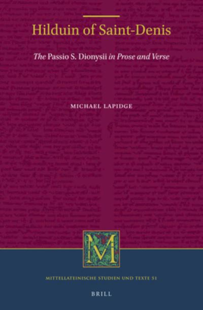 Cover for Michael Lapidge · Hilduin of Saint-Denis (Hardcover Book) (2017)