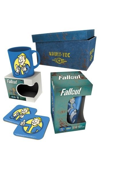 Fallout - Vault Boy (Mug + Glass + 2x Coasters) Gift Box (GFB0038) - Gb Eye - Merchandise - GB EYE - 5028486384655 - 3. september 2018