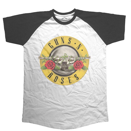 Guns N' Roses Unisex Raglan T-Shirt: Circle Logo - Guns N' Roses - Mercancía - Bravado - 5056170602655 - 