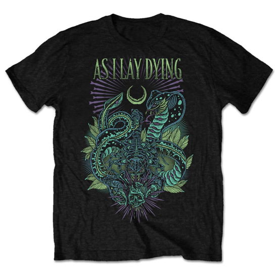 As I Lay Dying Unisex T-Shirt: Cobra (Retail Pack) - As I Lay Dying - Produtos - Bandmerch - 5056170628655 - 