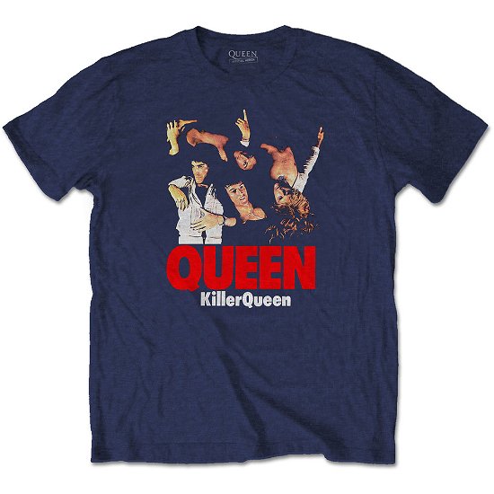 Cover for Queen · Queen Unisex T-Shirt: Killer Queen (T-shirt) [size S] [Blue - Unisex edition]