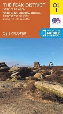 Cover for The Peak District: Dark Peak Area - OS Explorer (Landkarten) (2019)