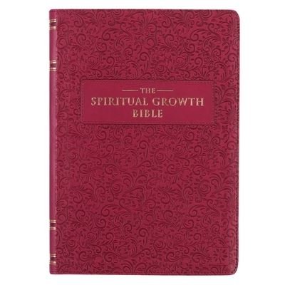 Cover for Christian Art Gifts Inc · The Spiritual Growth Bible Berry Faux Leather (Leather Book) (2022)