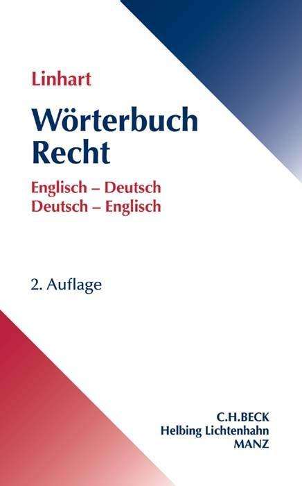 Cover for Linhart · Wörterbuch Recht.Engl.-Dt.,Dt.- (Book)