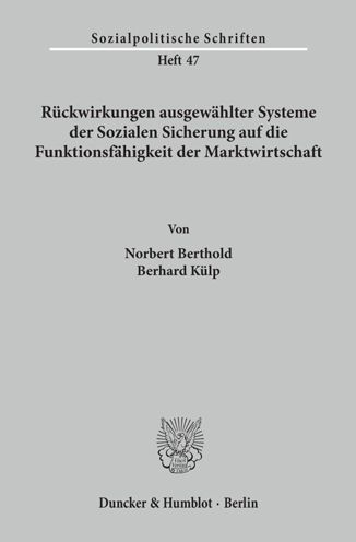 Cover for Berthold · Rückwirkungen ausgewählter Sys (Book) (1987)