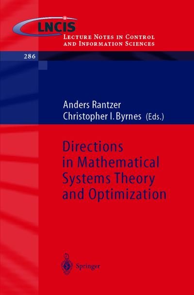 Cover for Y I Gutterman · Directions in Mathematical Systems Theory and Optimization - Lecture Notes in Control and Information Sciences (Paperback Bog) [2003 edition] (2002)