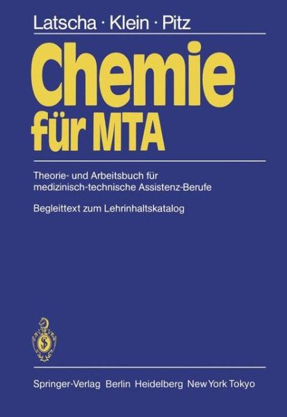 Cover for H. P. Latscha · Chemie Fur Mta (Paperback Book) [German edition] (1983)